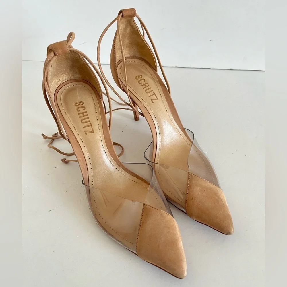SCHUTZ tan suede